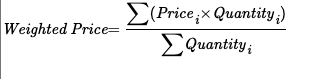 WeightedPriceFormula