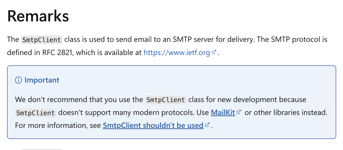 SMTPClientDontUse