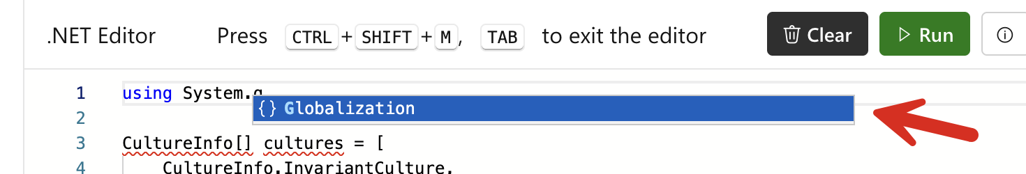 Intellisense