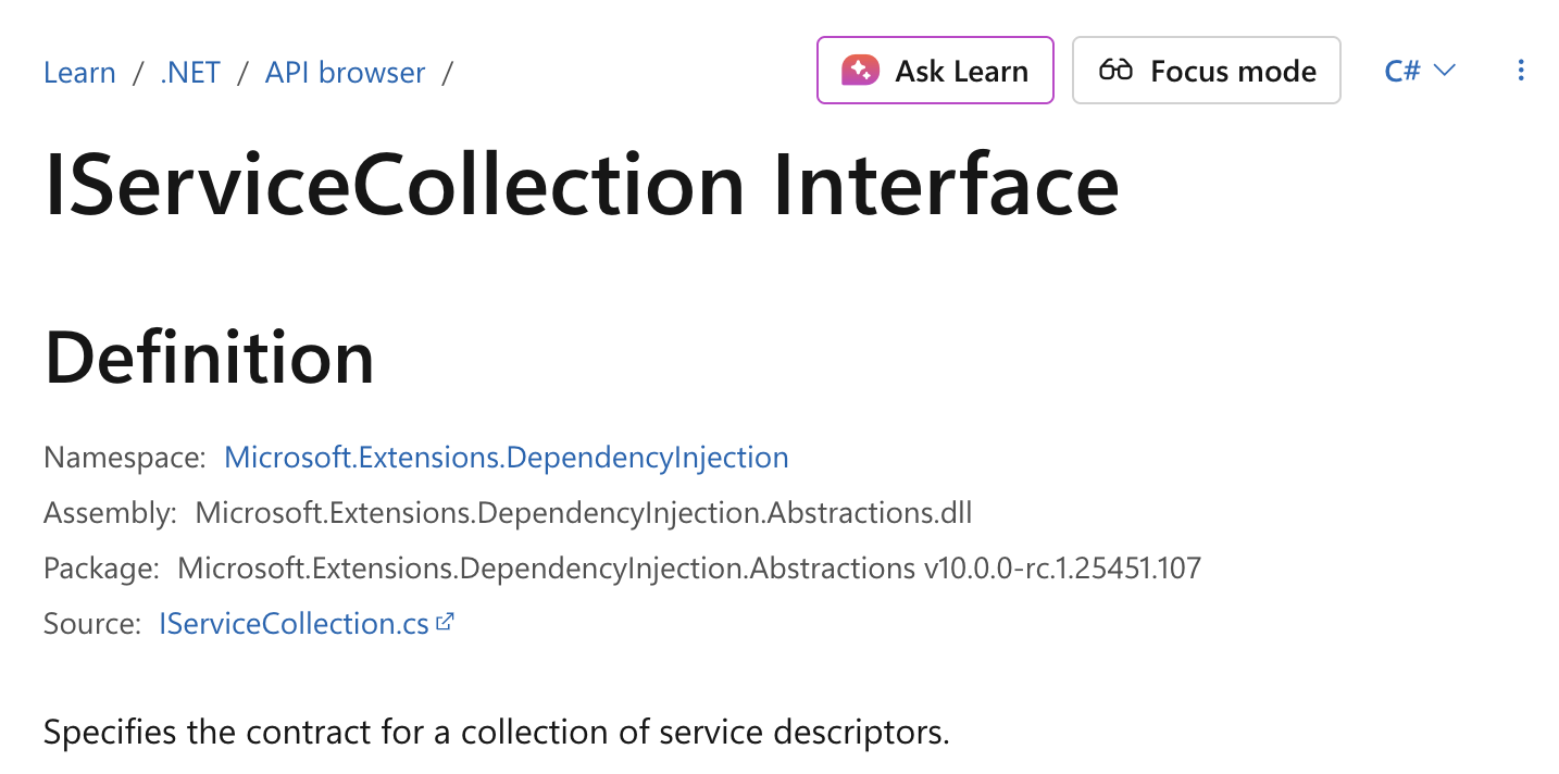 ServiceCollection