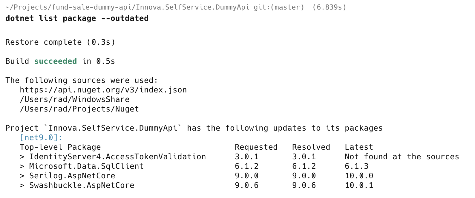 OutdatedTool