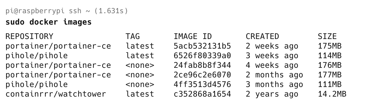 DockerImageListing
