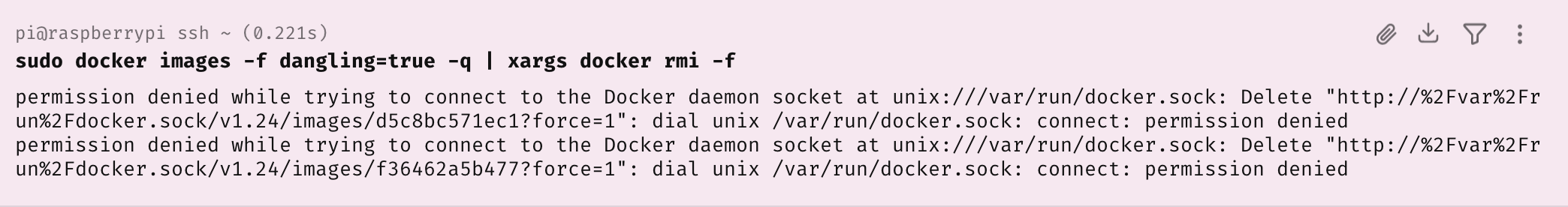 updatedDockerRemoveError