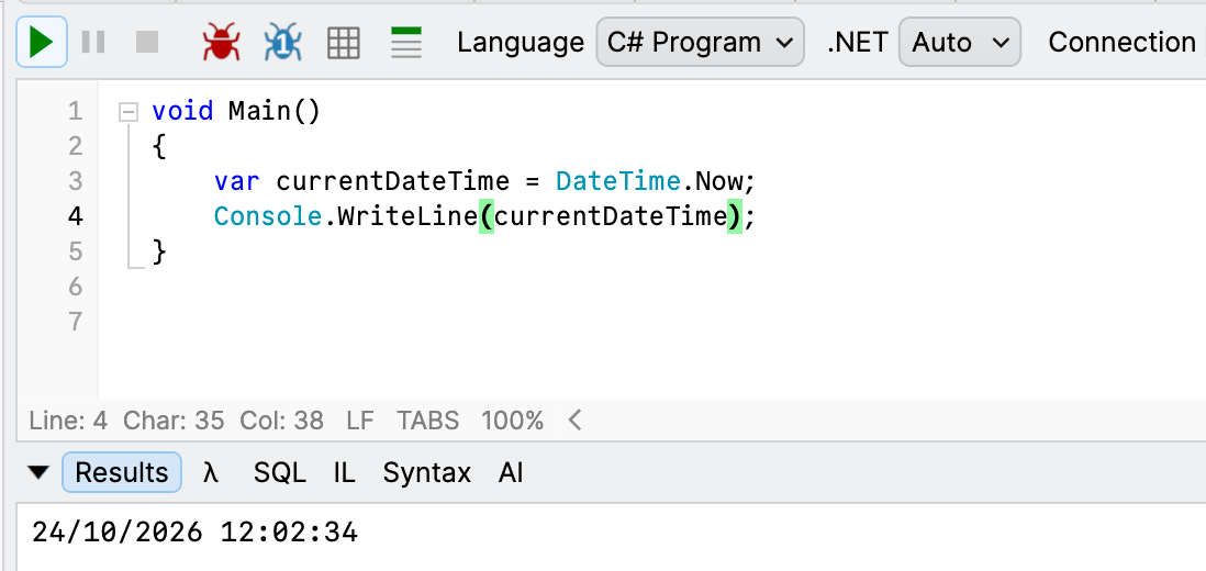 defaultDateTime