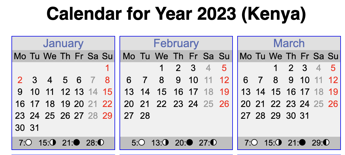 Calendar2023