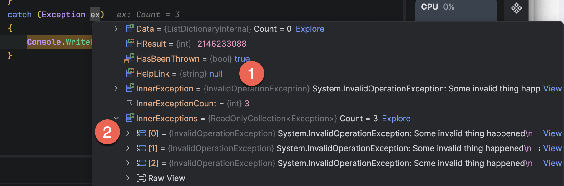 AggregateExceptions